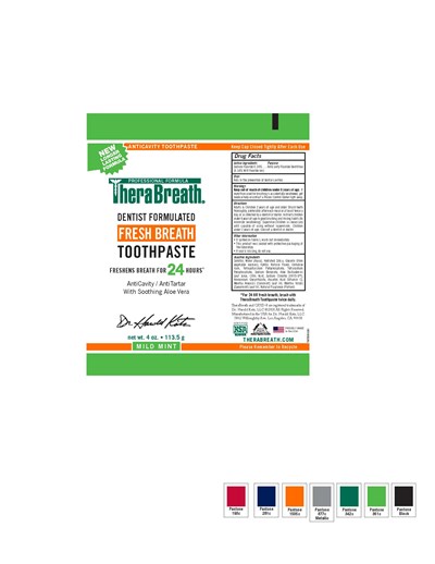 Fresh Breath Label (Thb Tb 00598r3 Tube Paste Mild Mint 4oz.2018.12.01)